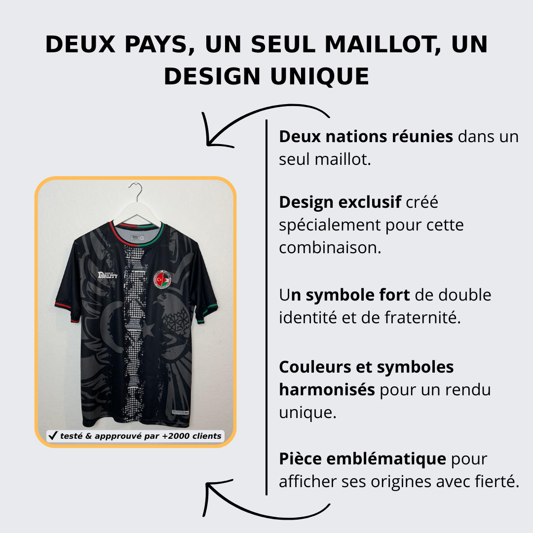 Maillot Binational - Turquie Palestine SENSE OF DUALITY