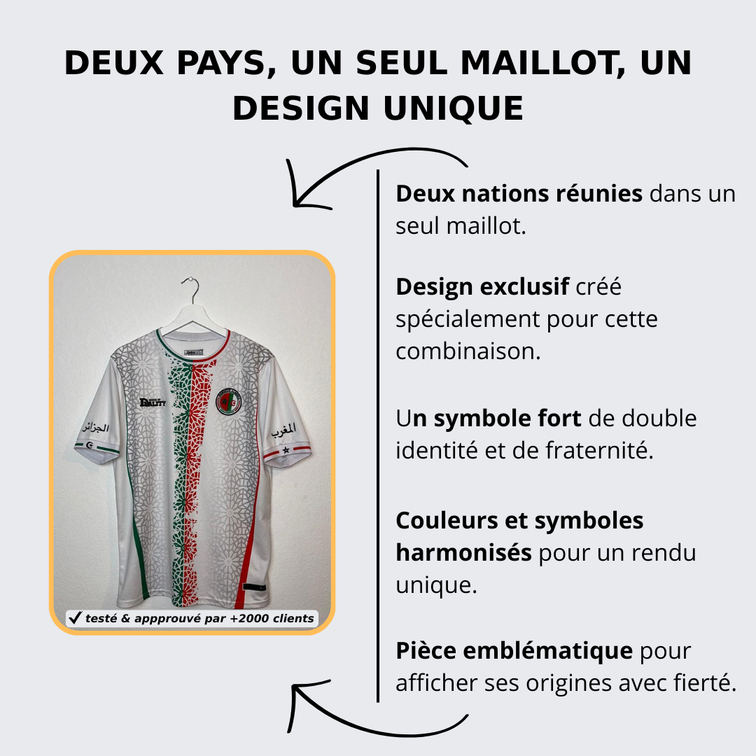 Maillot Binational - Maroc Algérie - Khawa Édition SENSE OF DUALITY