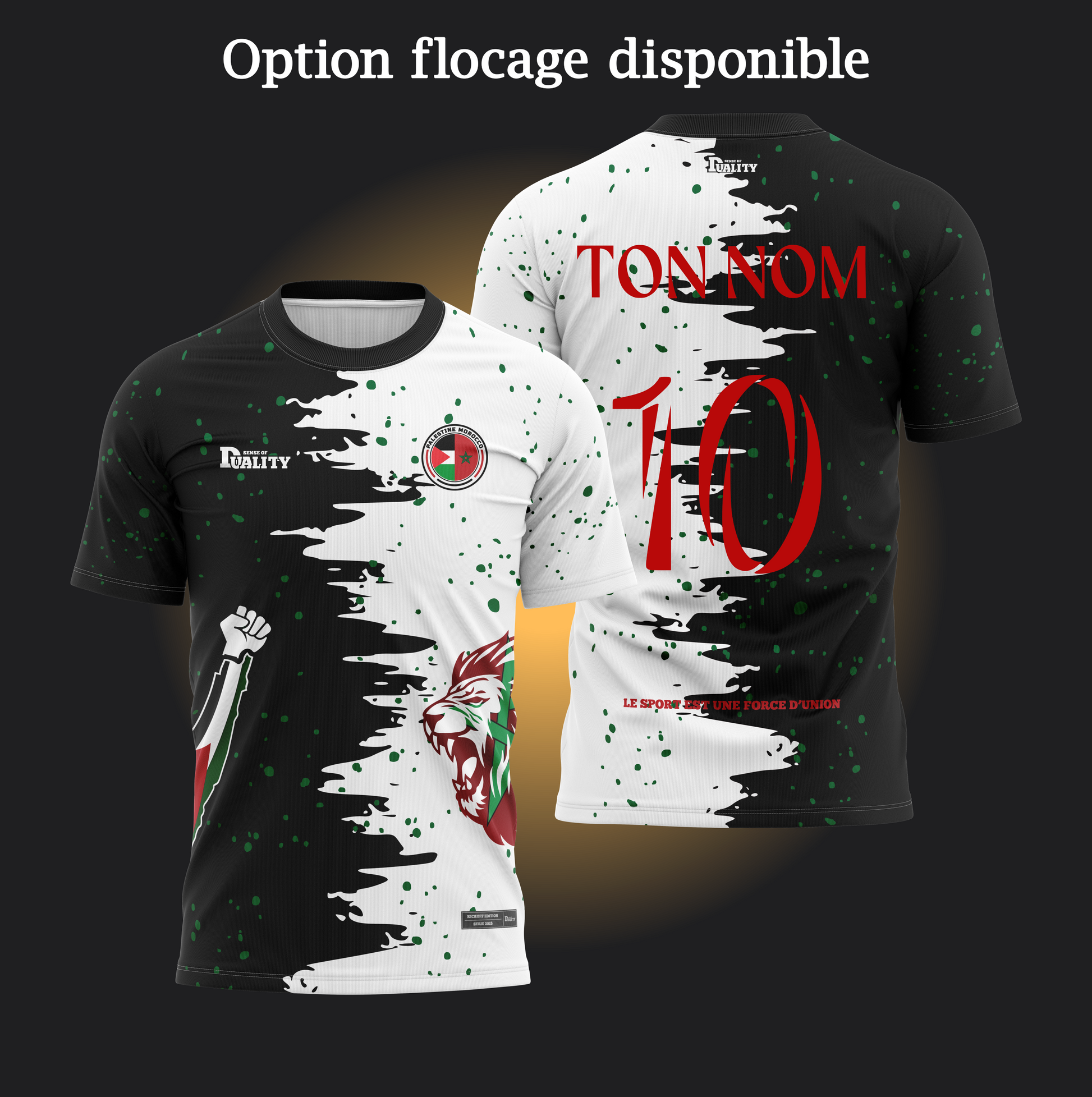Maillot Binational - Palestine Maroc SENSE OF DUALITY