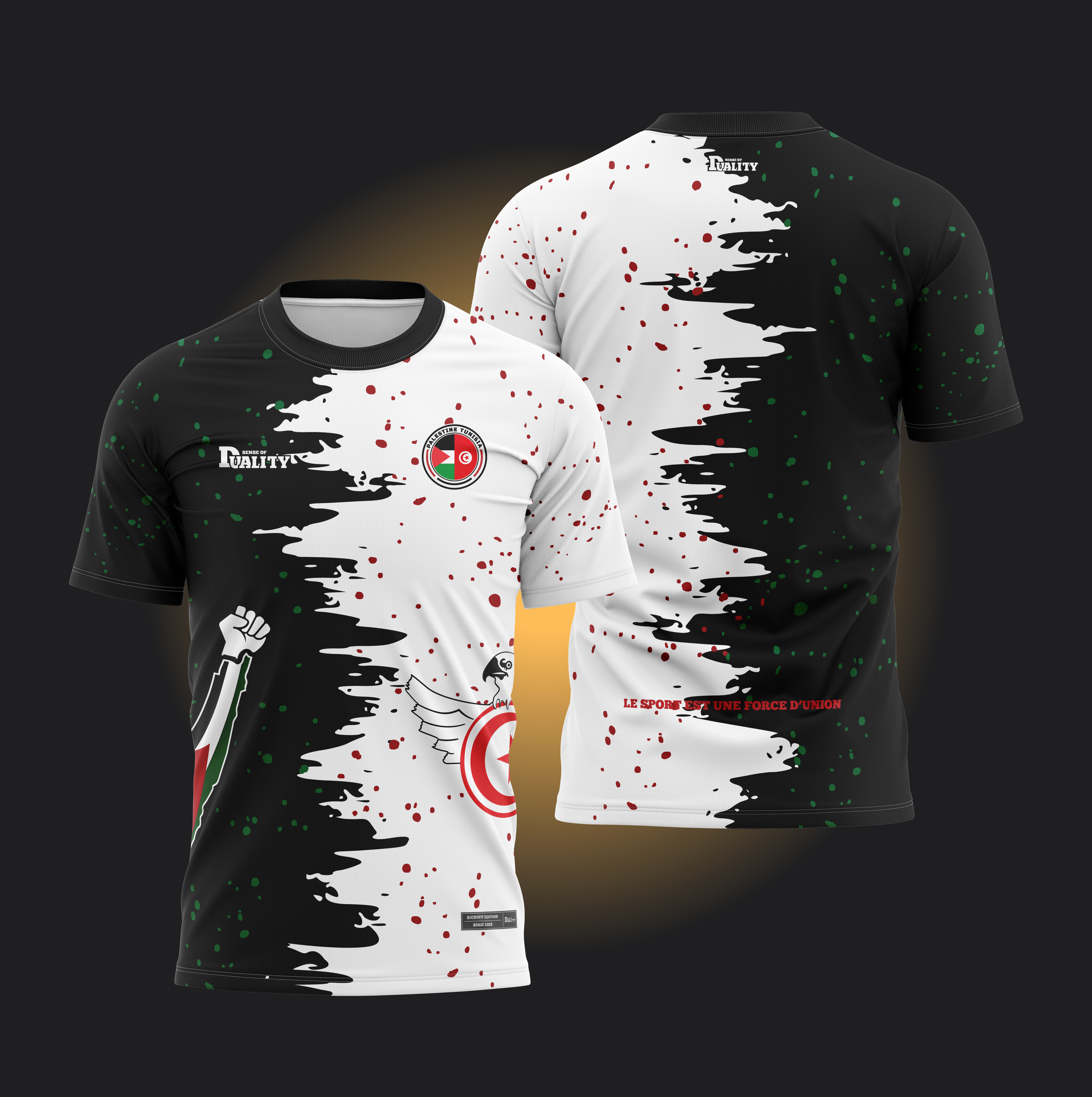 Maillot Binational - Tunisie Palestine SENSE OF DUALITY